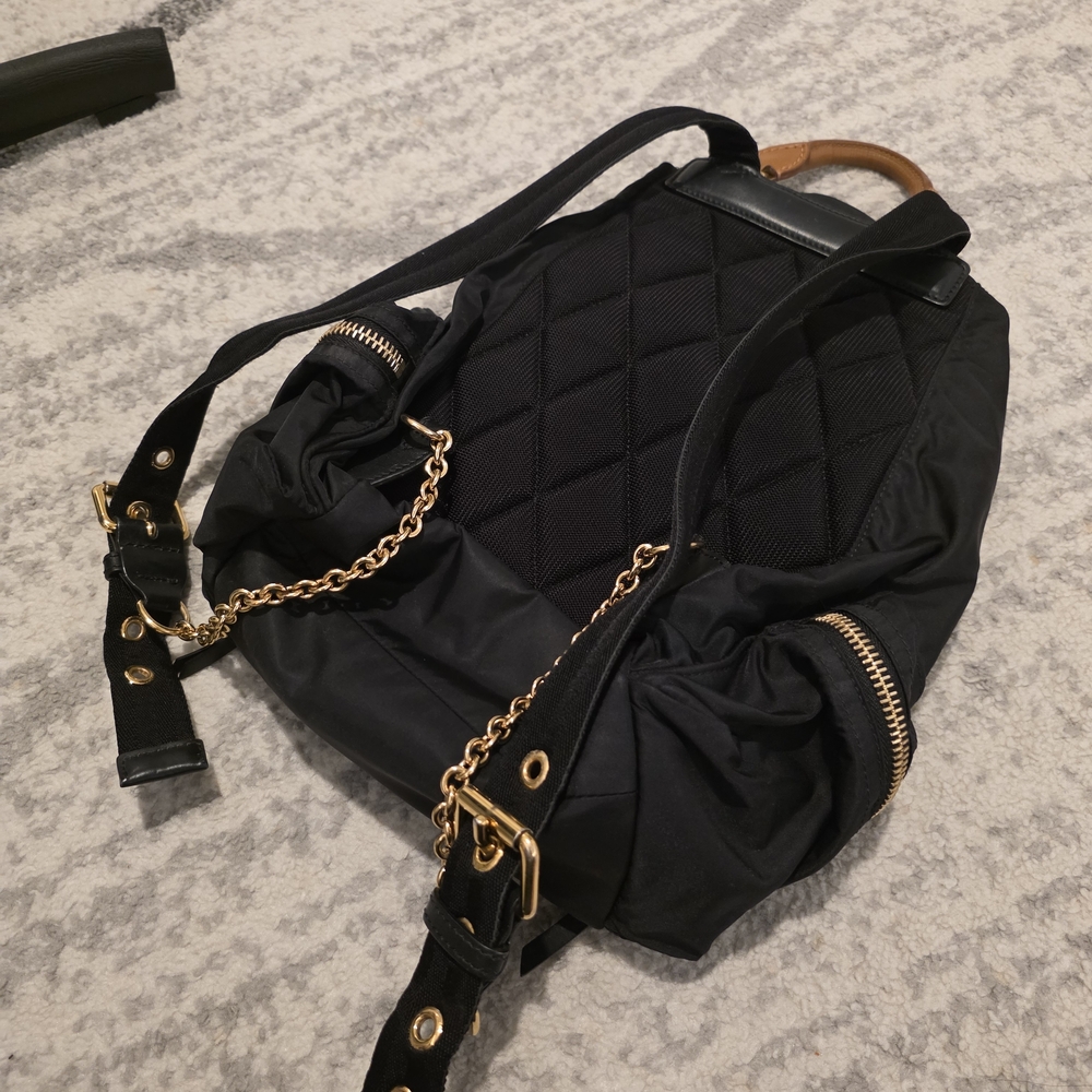 BURBERRY Nylon Rucksack Black Backpack - Picture 2 of 6
